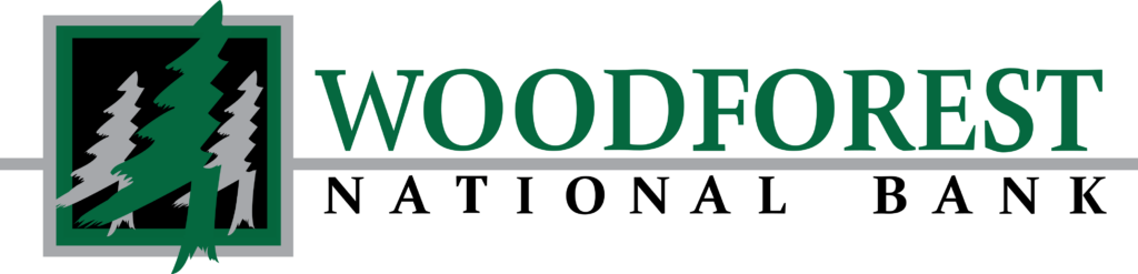 A black and green logo for woodside.